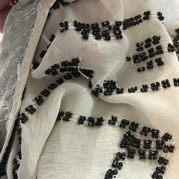 Gryphon New York Hand Beaded Silk Blouse Boho Embellished Top Women’s Small - Picture 12 of 12